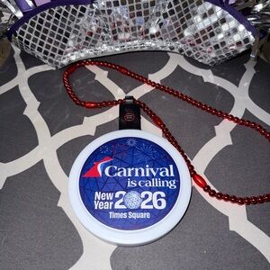 Times Square Carnival Cruise New Year 2026 Party Necklace